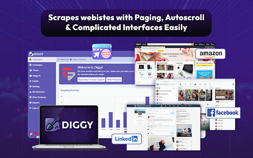 Diggy Miner AI Scraper :: Powerful AI powered web scraping tool that extracts data from any website.