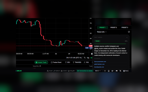 FastCheck :: Real-time fact-checker for memecoin narratives