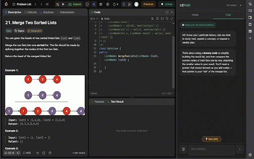 LCPath :: AI-powered LeetCode study planner — personalized recommendations + chat assistant
