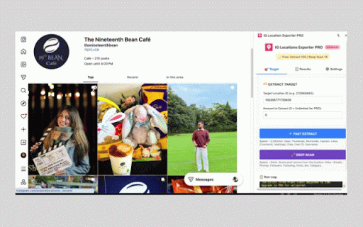 IG Location Exporter PRO :: IG Location Exporter efficiently scrapes geographic data to export Instagram location posts and places into CSV.