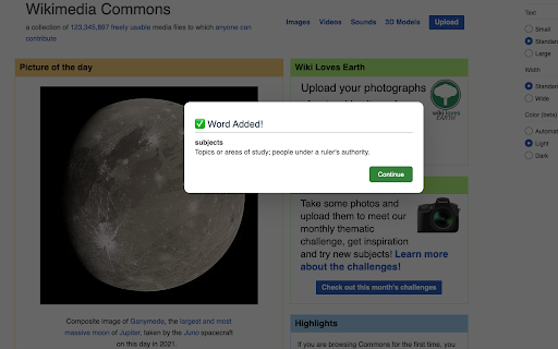 Snowwords Vocabulary Helper :: Add and learn English words from any page with Snowwords.