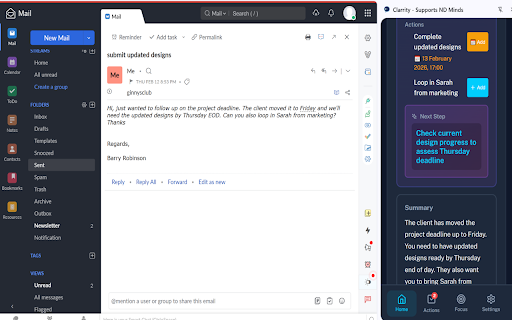 Clarrity - Supports ND Minds :: AI-powered communication assistant for neurodivergent adults. Analyze messages, extract actions, generate replies.