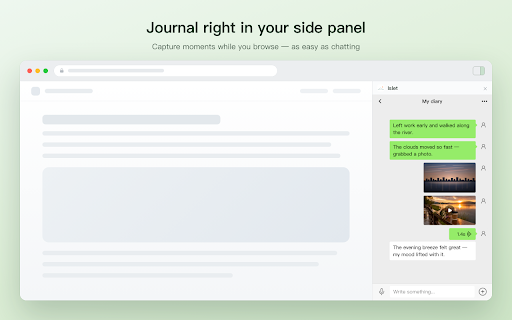 Islet :: Journal your day like a chat.