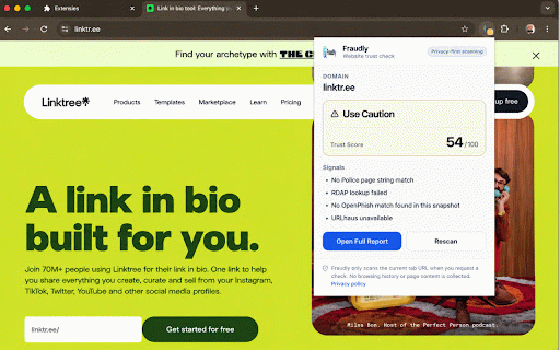 Fraudly — Website Trust Checker :: Fraudly helps users quickly check whether websites may be safe, suspicious, or risky.
