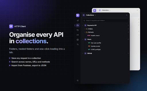 HTTP Client :: Fast, lightweight HTTP & WebSocket client for developers — requests, collections, environments and scripts.