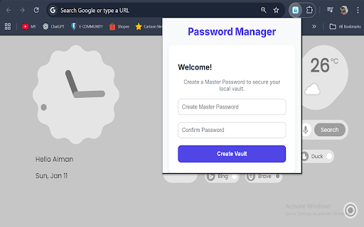 Local Password Manager :: Secure local password manager
