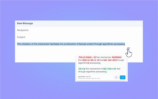 Apolisher :: Polish your words with AI