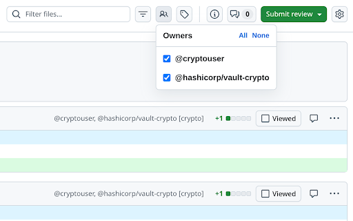Code Input :: View code owners on GitHub files