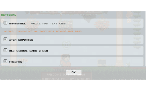 BetterML :: Making Manyland Better.