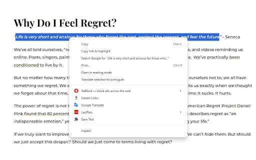 QuoteSaver: Save and Organize Web Quotes :: Effortlessly save and organize quotes from your favorite web pages, along with their source links, grouped by month.