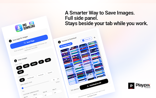 IMG Download Pro :: Scan and download images from any webpage with advanced filters.