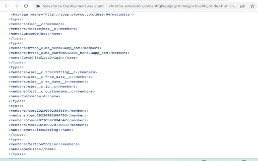 Salesforce Deployment Assistant :: Generates package xml Or Create Changeset for given sprint dates.