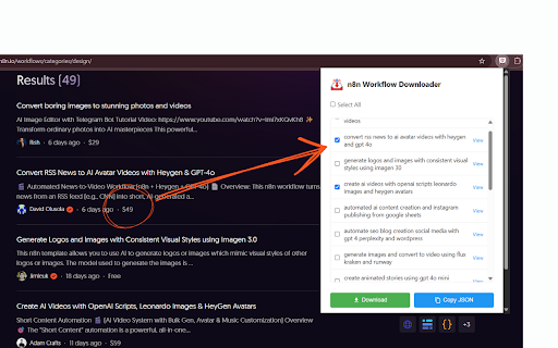 n8n Workflow Downloader :: Easily download n8n workflows in JSON format