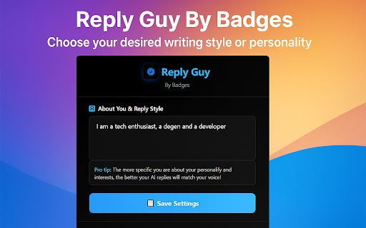 Reply Guy - Free AI Reply Generator :: Turn any tweet into the perfect reply opportunity - 100% FREE AI reply generator.