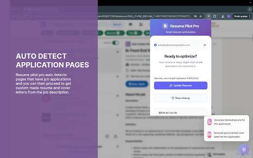 ResumePilot Pro: AI Job autofill for custom resume & cover letter :: Customize your resume and cover letters for job applications and get AI-powered answers for application questions