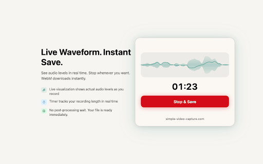 Simple Video Capture :: Record your browser tab as a video file.