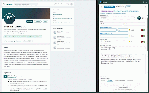 Crelate AI Talent Assistant :: AI-powered sourcing, straight from your browser.