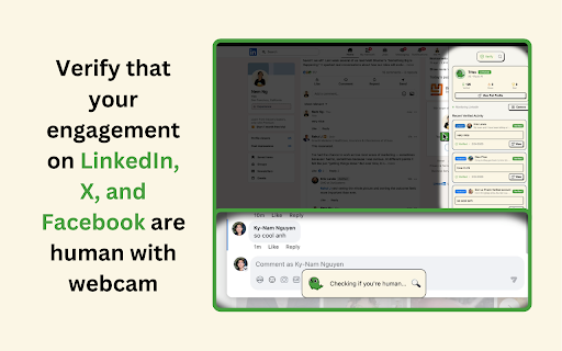 TrustHuman :: Verify you're human when commenting on LinkedIn, X, and Facebook