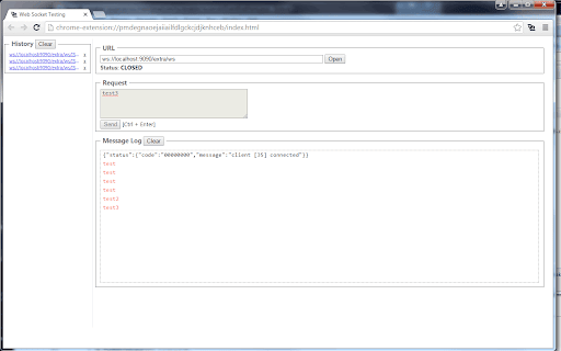 WebSocket Test Client :: A Simple tool to help test WebSocket Service