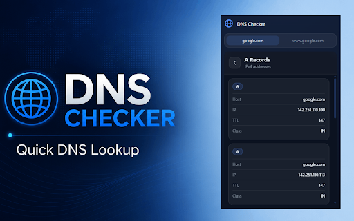 DNS Checker :: Use a DNS Checker to check domain records and view A, MX, TXT, and NS data instantly in your browser.