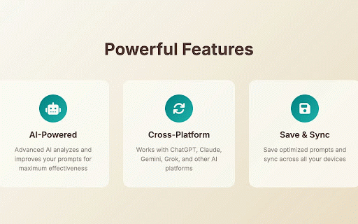 AI Prompt Optimizer :: Unleash AI power! Optimize prompts for ChatGPT, Claude, Grok, Gemini & more. Boost conversations instantly.