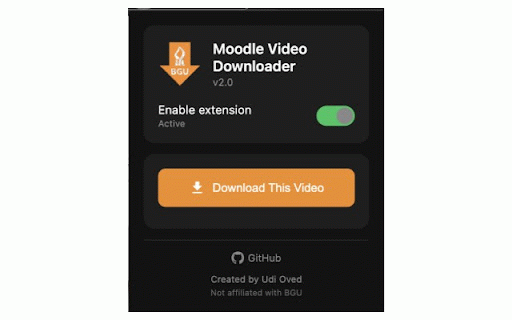 BGU Moodle Downloader :: Download lecture videos from Moodle BGU