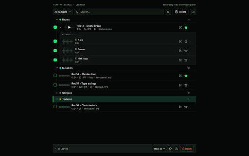 Pimp my Sample :: Record any tab into your sample library — from the side panel
