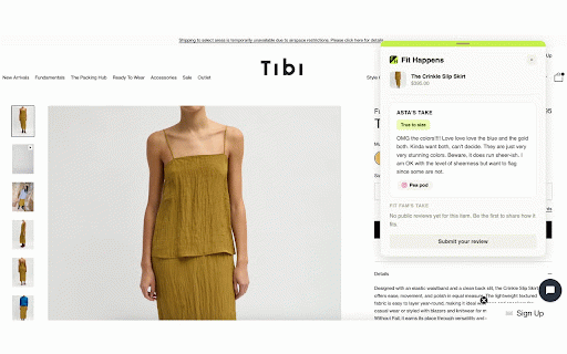 Fit Happens :: Asta's Take and the Fit Fam's Take, right on the product and checkout page.
