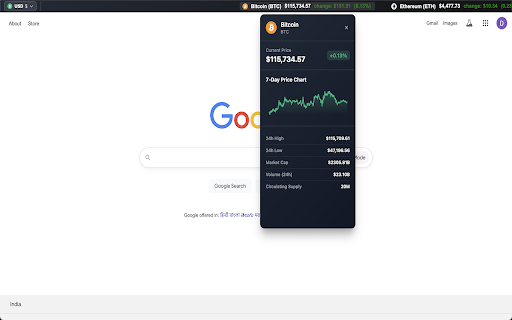 CryptoBarLive - Realtime Crypto Prices Toolbar :: Track live crypto prices in your browser toolbar. Monitor Bitcoin, Ethereum, and thousands of coins with real-time updates.