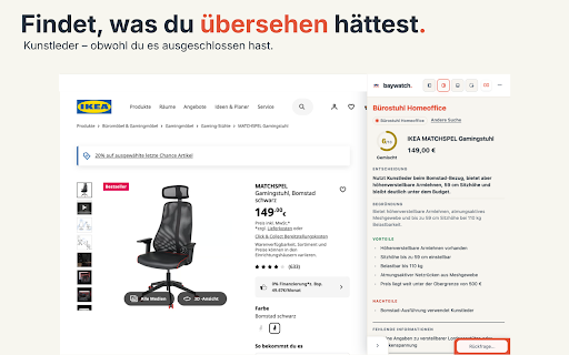 Baywatch – AI Shopping Advisor & Product Check :: Focus on design and images. Baywatch checks specifications, your criteria, and trade-offs—with a Fit Score and evidence.