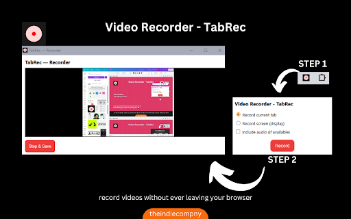 Video Recorder - TabRec :: Record current tab or screen and save automatically to Downloads.
