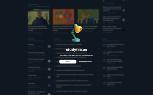 studyfoc.us - Study Focused with Pomodoro :: Boost your focus by blocking distractions during Pomodoro sessions. Syncs with StudyFoc.us to keep you on track and productive.