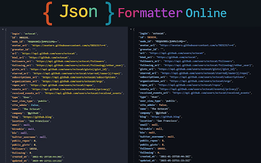 Json Formatter Online :: Handy Json Formatter Online for Chrome. Use a json viewer and json formatter for quick data formatting and viewing!