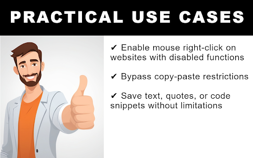 Enable Mouse Right-Click to Copy Protected Text :: Enable right-click to bypass copy-paste restrictions and save protected text, quotes, or code snippets from any website.