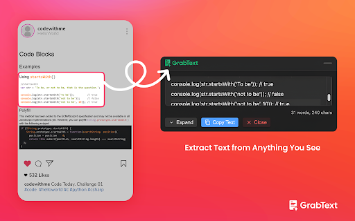 GrabText - Screen & Image OCR :: Select any area on your screen and extract text instantly using OCR with GrabText.