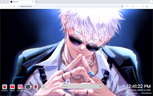 Jujutsu Kaisen - Gojo Satoru Drip Live Wallpaper :: One of the most epic anime live wallpapers for Chrome – featuring Gojo Satoru’s iconic drip style.