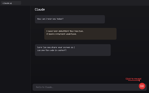 ScreenDrop - Record Screen & Drop Into Claude, ChatGPT, Grok, Gemini :: Record your screen and drop the video straight into Claude, ChatGPT, Grok, or Gemini.