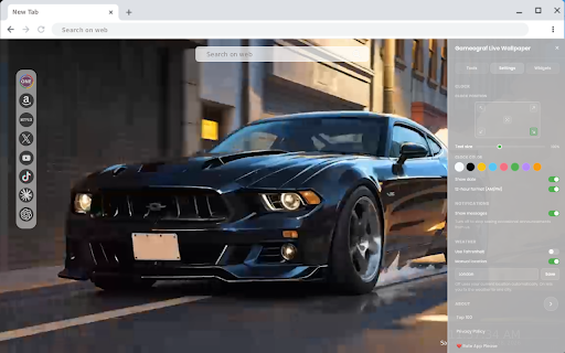 Speeding Muscle Car Live Wallpaper :: Experience high-definition live wallpapers featuring dynamic animations of speeding muscle cars, perfect for every new tab.