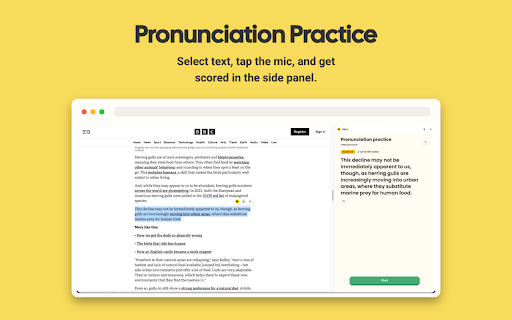Varn :: Select words or sentences on any page and practice pronunciation with Varn.