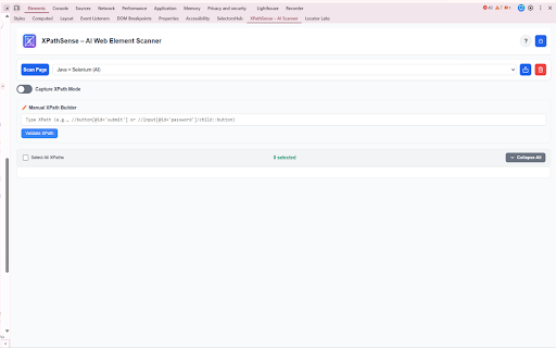 XPathSense – AI Web Element Scanner :: Smartly scan web pages and extract AI-enhanced XPaths for automation.