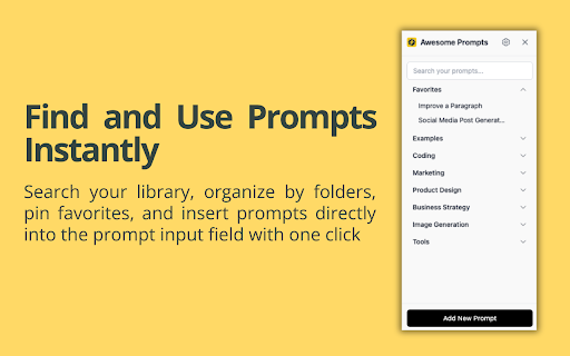 Awesome Prompts – Save & Reuse Prompts in ChatGPT, Perplexity & Grok :: Save, organize, and reuse your best ChatGPT, Perplexity & Grok prompts in a smart sidebar—no copy-paste, no login required.