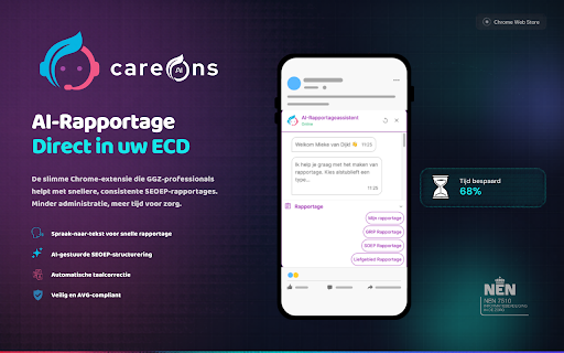 CareOns Rapportage Assistent :: AI-rapportageassistent voor zorgprofessionals