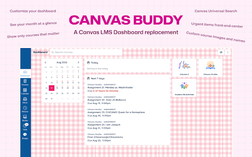 Canvas Buddy :: Stay organized and productive with Canvas Buddy, a browser extension that enhances your Canvas experience.