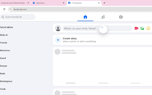 Facebook Auto-Refresh Blocker :: Prevents Facebook from auto-refreshing when you return to the tab after inactivity. Keep your place in the feed!