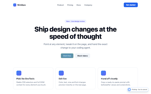 Design Review :: Capture structured design feedback on any page and copy it as a ready-to-paste prompt for AI agents like Claude Code.
