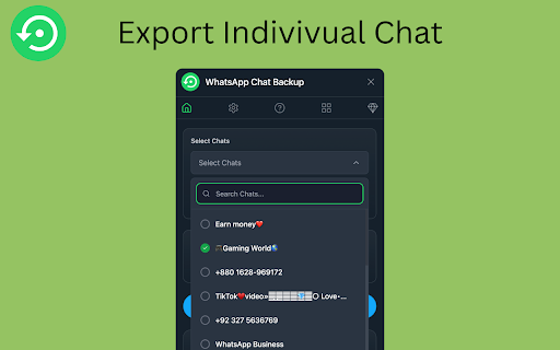 WhatsApp Chat Backup :: Backup WhatsApp chats to CSV, JSON, or Excel. Save messages & media with WhatsApp Chat Backup.
