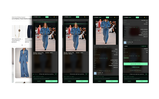 AI Fashion Scanner — by The F Word :: Hover any product image to auto-detect fabric, stitches-per-inch, hardware and the nearest HEX palette instantly.