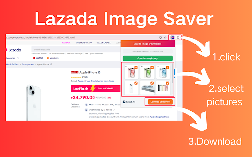 Lazada Image Saver - Download Product Images :: Download all Lazada high-definition product images in batches with one click