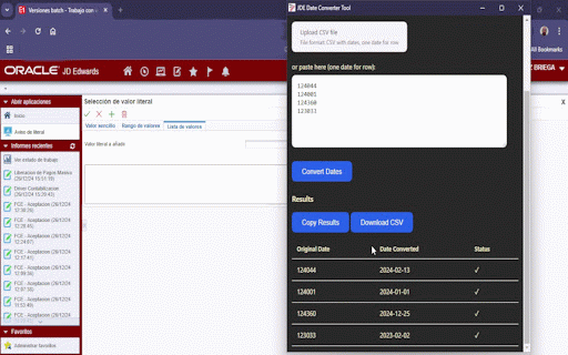 JDE Tools :: JDE tools - Julian date converter and batch DS import tool. Convert julian dates and import DS values into JDE.