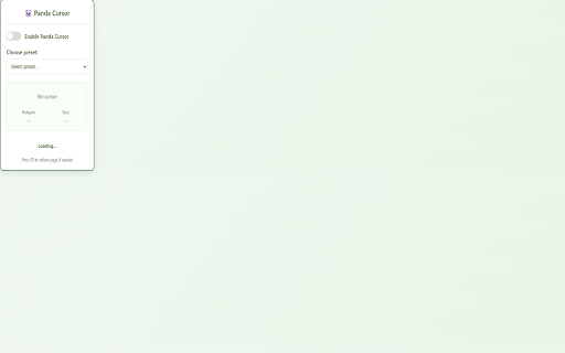 Panda Cursor Extension :: Cute panda cursors for your browser with black, white, and bamboo green theme